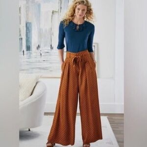 Soft Surroundings | Glazed Ginger Polka Dot Sola Palazzo
Pants Wide Leg Hipster